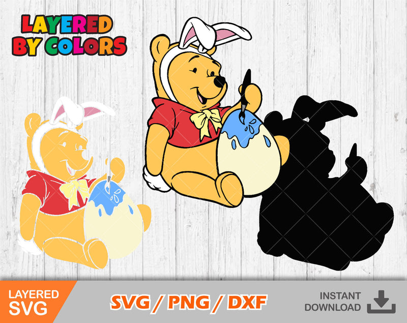 Pooh Easter Svg, Winnie the Pooh Easter Png