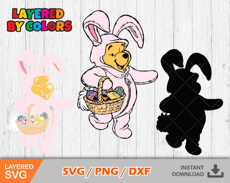 Winnie the Pooh Easter PNG, Pooh Easter SVG