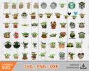 Baby Yoda Clipart Bundle, Baby Yoda Svg Cut Files For Cricut / Silhouette