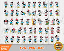 Classic Minnie 100 cliparts bundle, Mouse svg cut files for Cricut / Silhouette, Minnie png, dxf, instant download