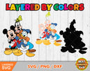 Mickey and friends 100 cliparts bundle, Mickey svg cut files for Cricut / Silhouette, Donald Duck svg, Mickey png, dxf