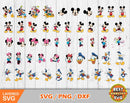 Mickey And Friends Clipart Bundle, 100 Mickey Svg Cut Files