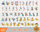 Mickey And Friends Clipart Bundle, 100 Mickey Svg Cut Files