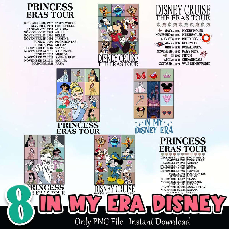 In My Era Disney PNG Bundle Sublimation Instant Download