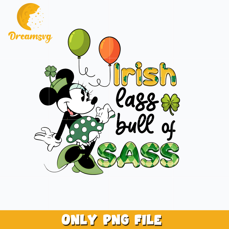 Minnie irish lass bull of sass patrick's day png