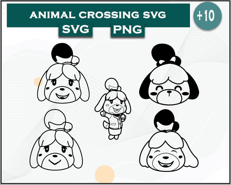 10+ Isabelle Svg Bundle, Animal Crossing Svg Bundle, Animal Crossing Svg, Cartoon svg, png digital file