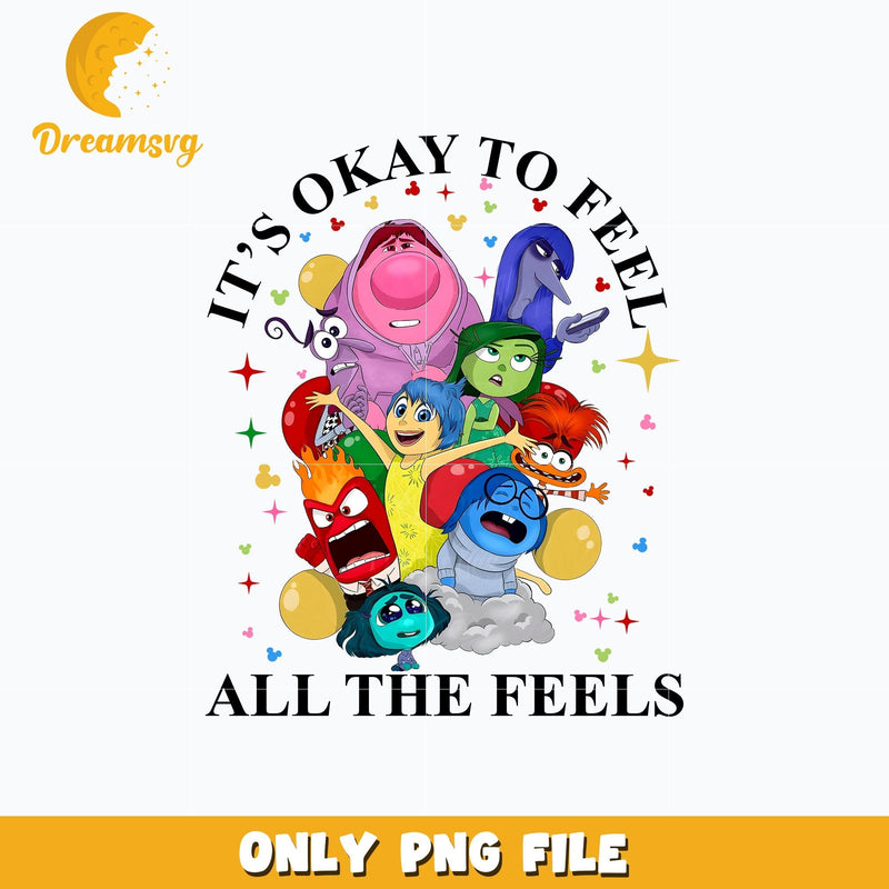 It's Okay To Feel All The Feels png, disney inside out 2 png