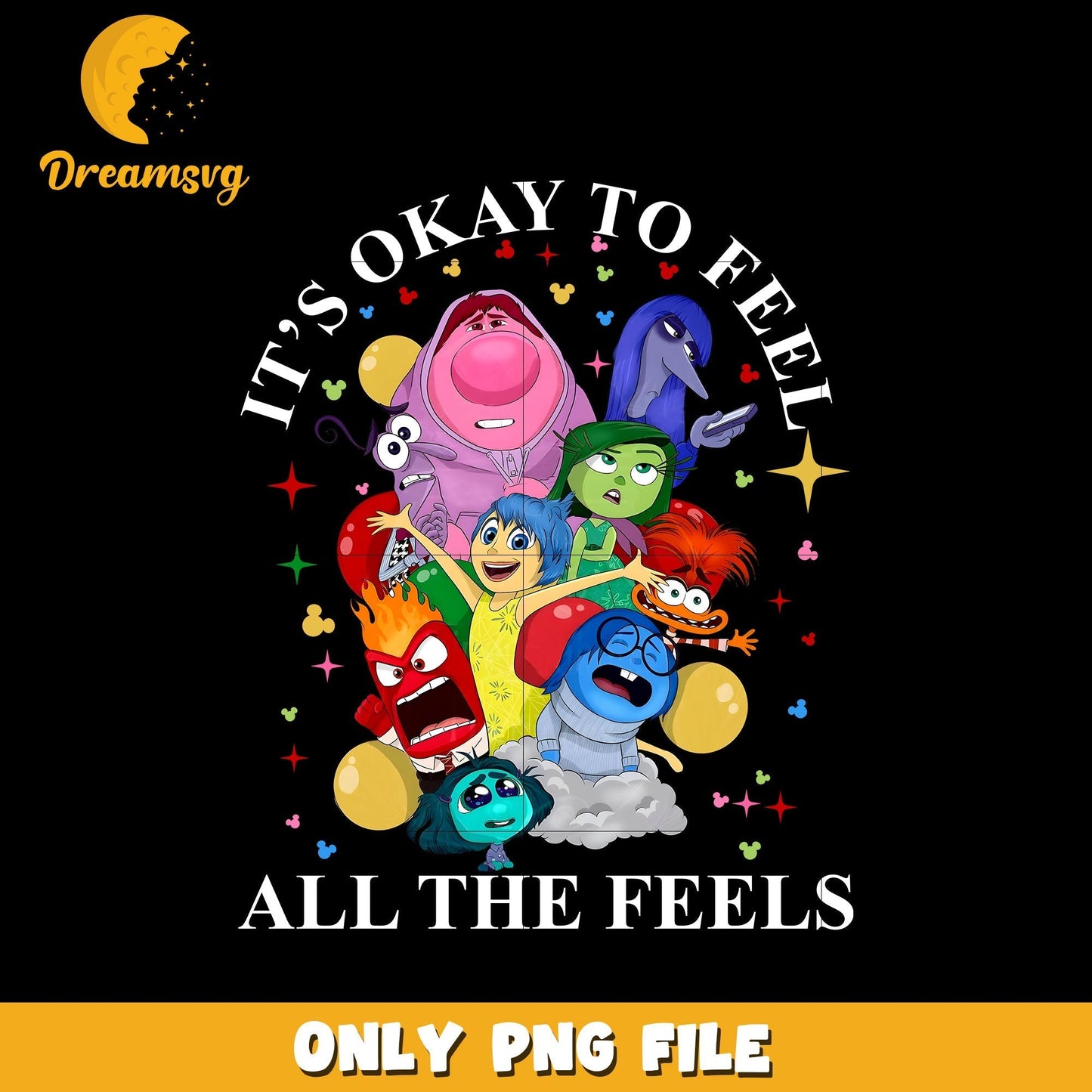 It's Okay To Feel All The Feels png, inside out 2 png