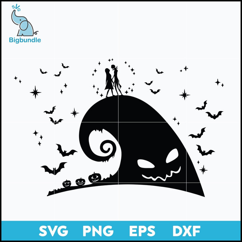 Jack skellington and sally christmas svg, Christmas svg, png, dxf, eps digital file