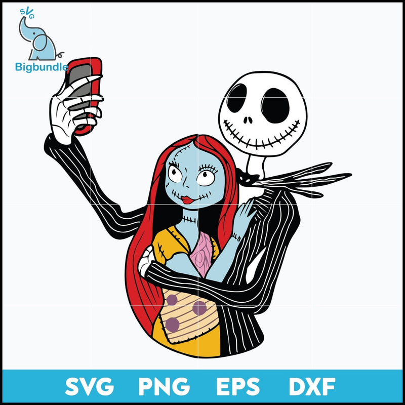 Jack skellington and sally christmas svg, Christmas svg, png, dxf, eps digital file