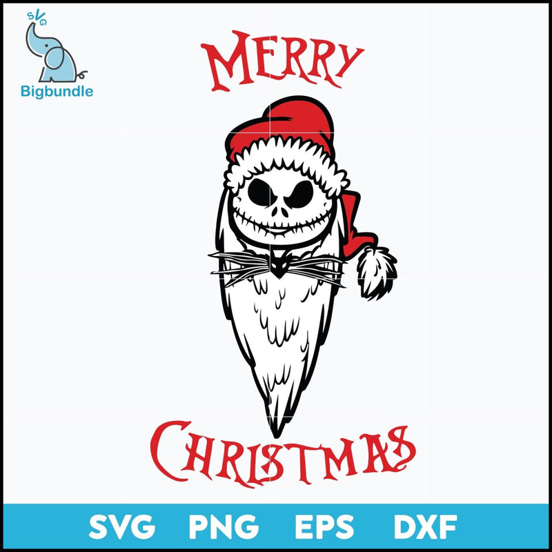 Jack skellington merry christmas svg, Christmas svg, png, dxf, eps digital file