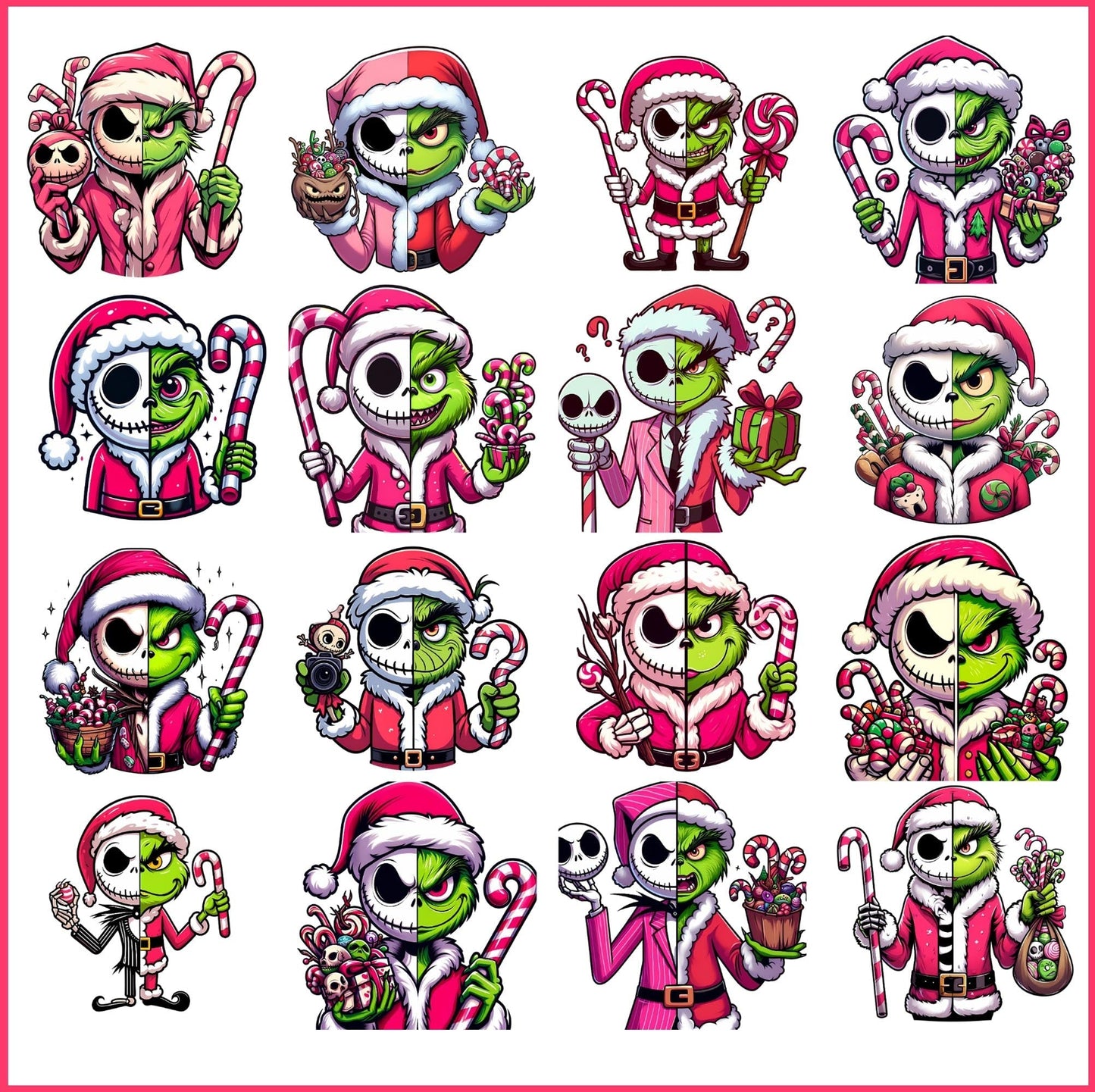 Jack and grinch christmas Png Bundle