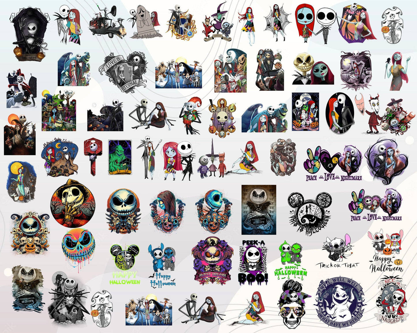 170+ Jack skellington PNG, Nightmare Before Christmas svg, Horror Jack Skellington Bundle png for cricut