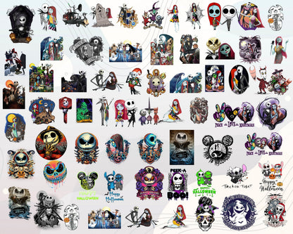 170+ Jack skellington PNG, Nightmare Before Christmas svg, Horror Jack Skellington Bundle png for cricut