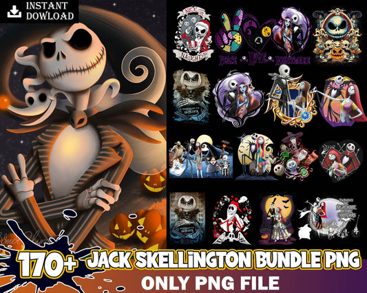 170+ Jack skellington PNG, Nightmare Before Christmas svg, Horror Jack Skellington Bundle png for cricut