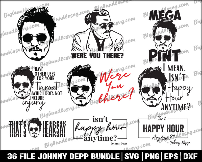 Johnny Depp SVG File, Justice For Johnny, Johnny Depp Svg, Funny Svg, Mega Pint SVG, Johnny Svg, Clipart, SVG, Cut File for Cricut