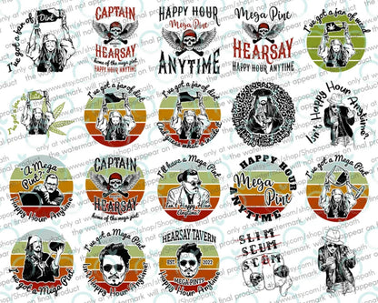 Johnny Depp Trial Svg, 58 Designs Justice for Johnny svg, Mega Pint, Hearsay svg, Jar of Dirt svg, Cricut bundle, Dog Stepped On A Bee svg