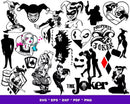 Joker Svg Bundle, Joker SVG Cut Files, Joker PNG, Joker Clipart, Silhouette Vector Cut Files