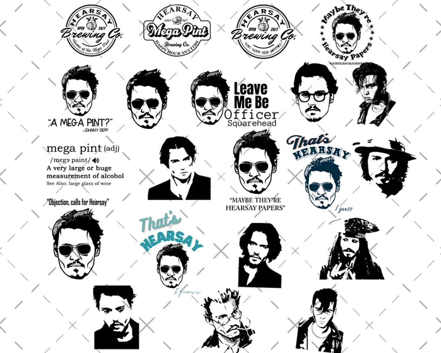 Johnny depp svg Bundle 2 - Digital Dowload