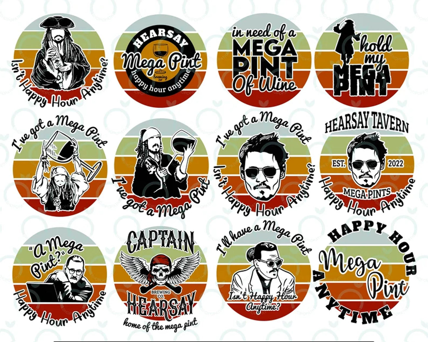 Johnny depp svg Bundle 4 - Digital Dowload