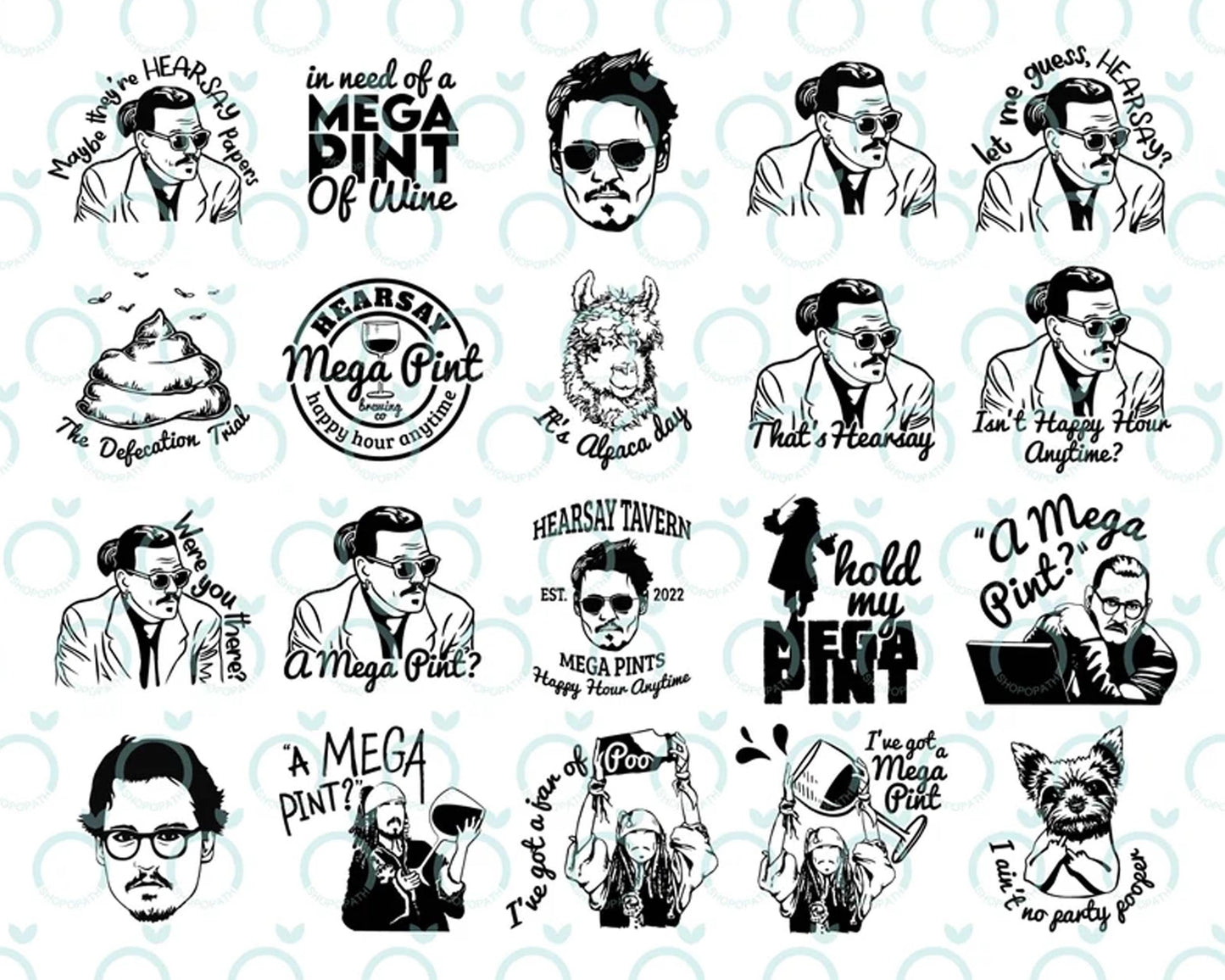 Johnny depp svg Bundle 6 - Digital Dowload