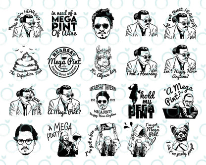 Johnny depp svg Bundle 6 - Digital Dowload
