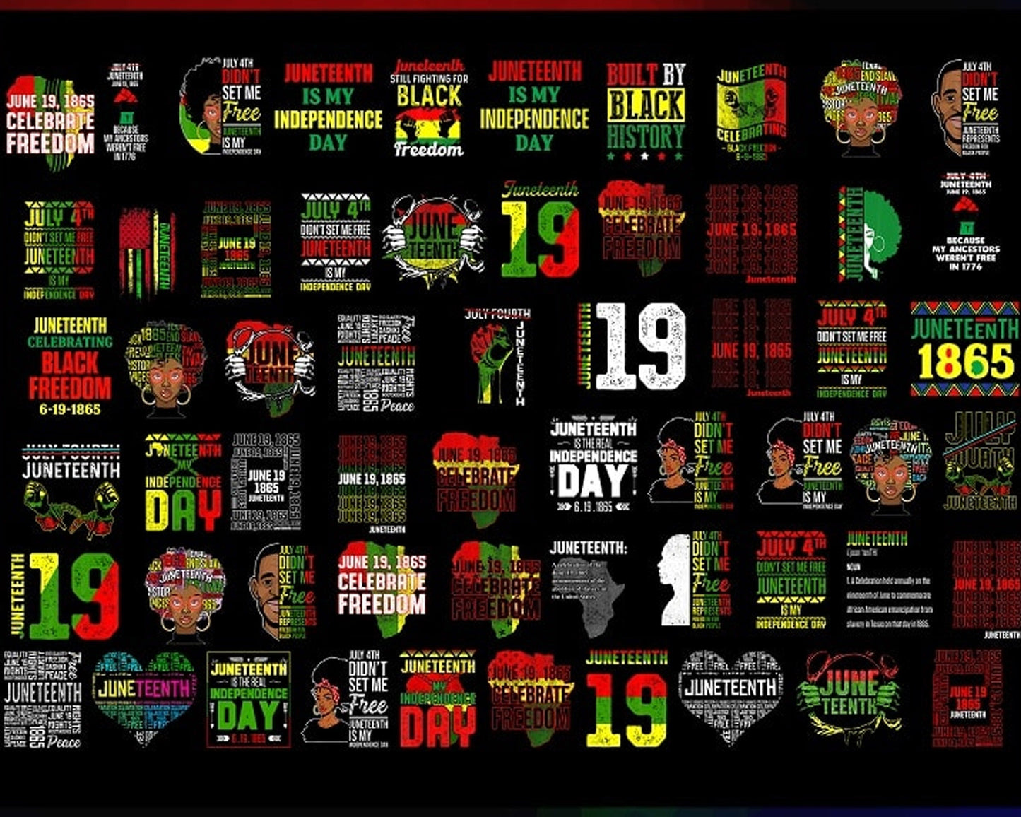 Juneteenth PNG bundle, juneteenth sublimation png, Free-ish , juneteenth shirt , juneteenth is my independence day, juneteenth