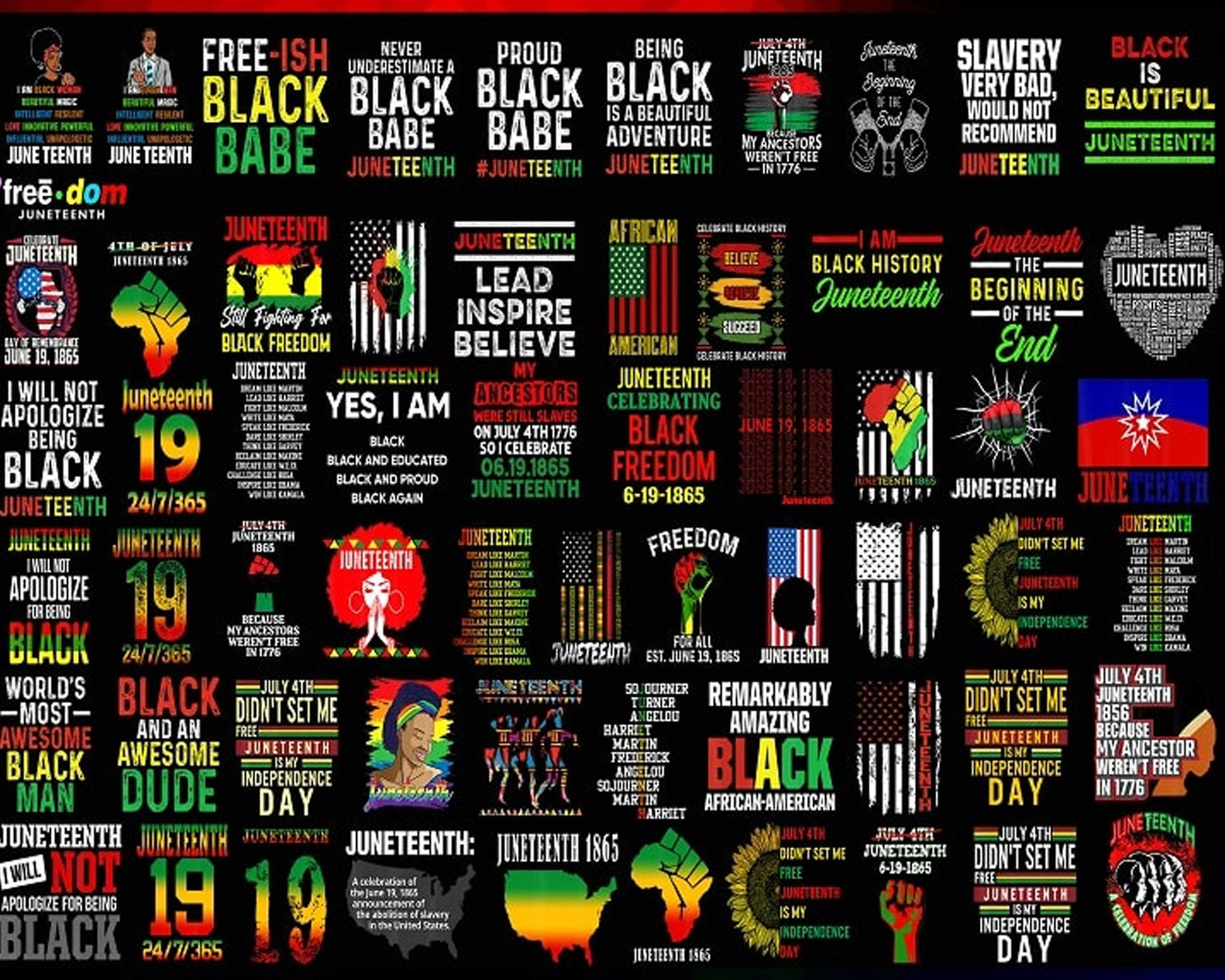 Juneteenth PNG bundle, juneteenth sublimation png, Free-ish , juneteenth shirt , juneteenth is my independence day, juneteenth