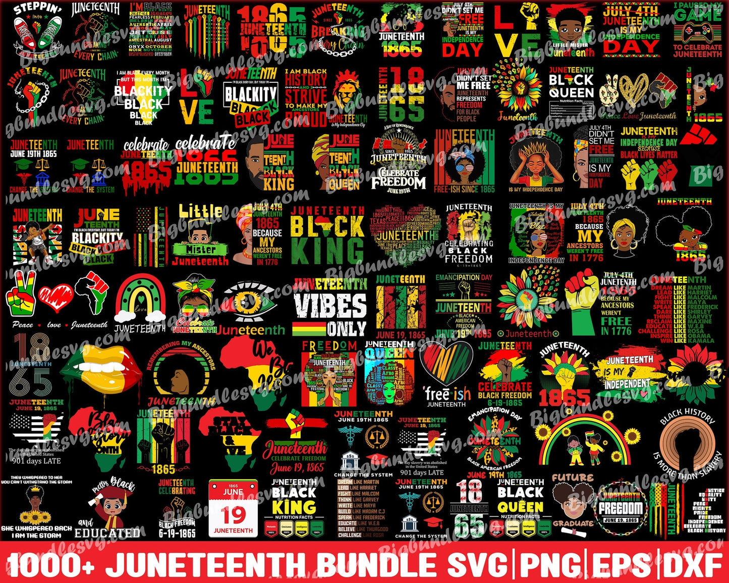 Bundle 1000+ Juneteenth png bundle - Digital download