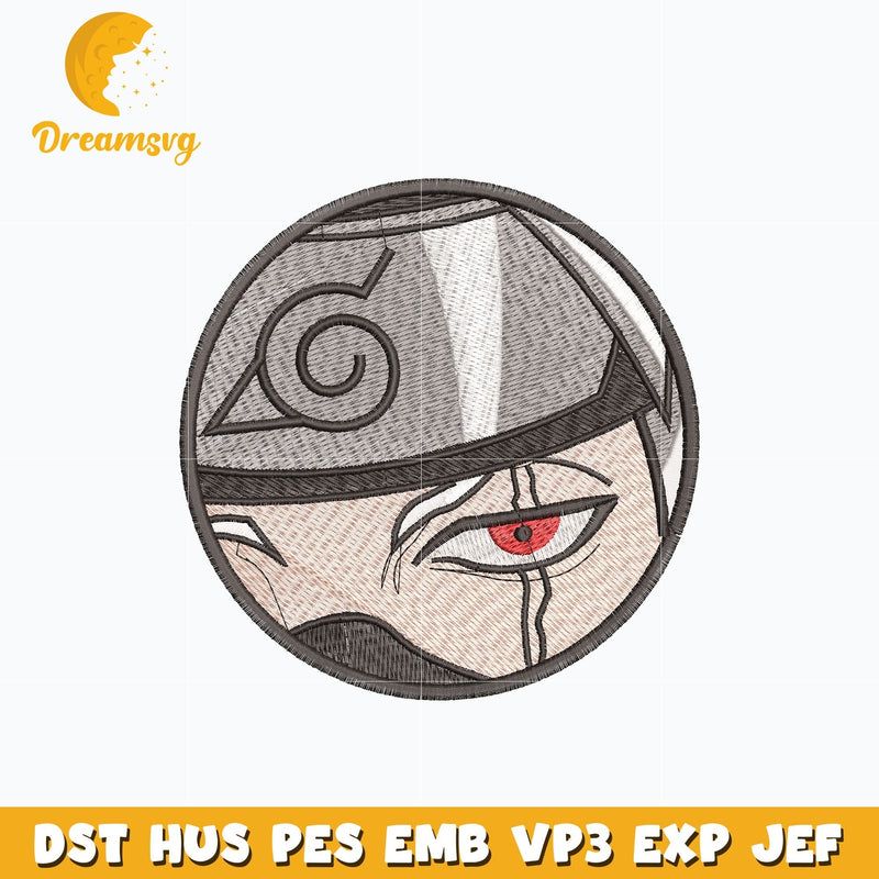 Kakashi eyes embroidery design