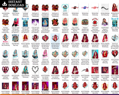 425+ Mega Bundle Karol G red hair svg 2022, Karol G Bichota singer png files, Silhouette, Digital download