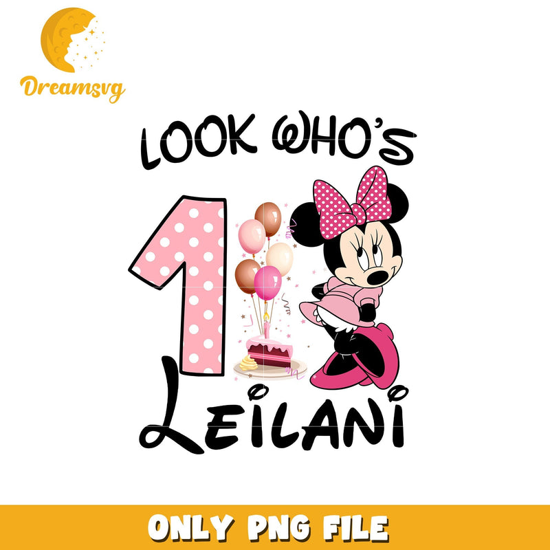 Minnie look whos leilani birthday png