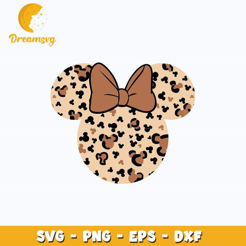 Minnie Leopard head svg, disney svg, instant download