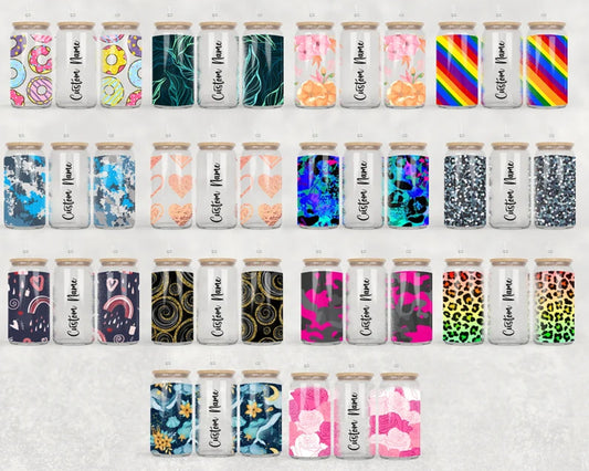 500+ MEGA BUNDLE 16oz Libbey Glass Can Tumbler Seamless Sublimation Designs, Glass Can Wrap png, Libbey Can Template, 16oz Libbey Wrap PNG