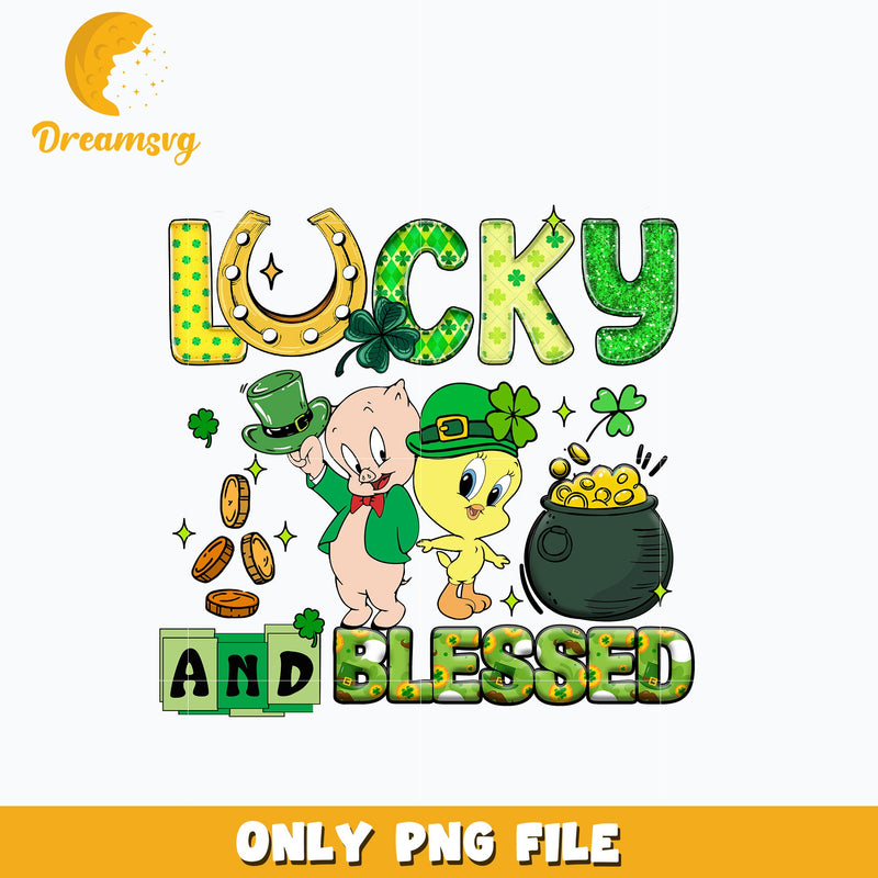 Looney Tunes lucky and blessed patrick's day Png