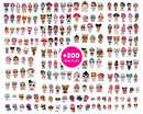 1000+ Baby Doll Bundle Bundle dolls Svg, Beautiful Doll Png, clipart set vector, New Doll Svg