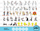 Looney Tunes 100 cliparts bundle, Bugs Bunny SVG cut files for Cricut / Silhouette, PNG, DXF, instant download