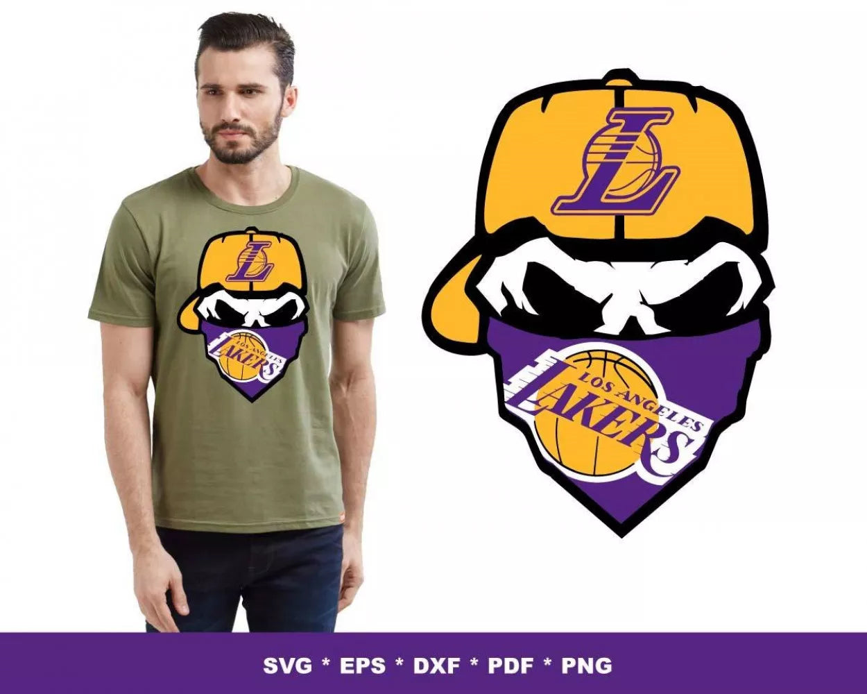 Los Angeles Lakers Clipart Bundle, PNG & SVG Cut Files for Cricut & Silhouette