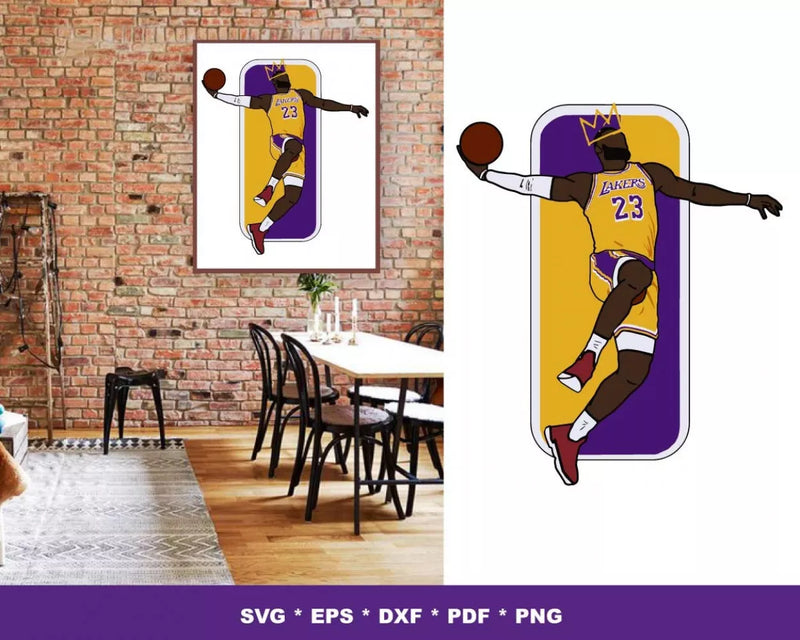 Los Angeles Lakers Clipart Bundle, PNG & SVG Cut Files for Cricut & Silhouette