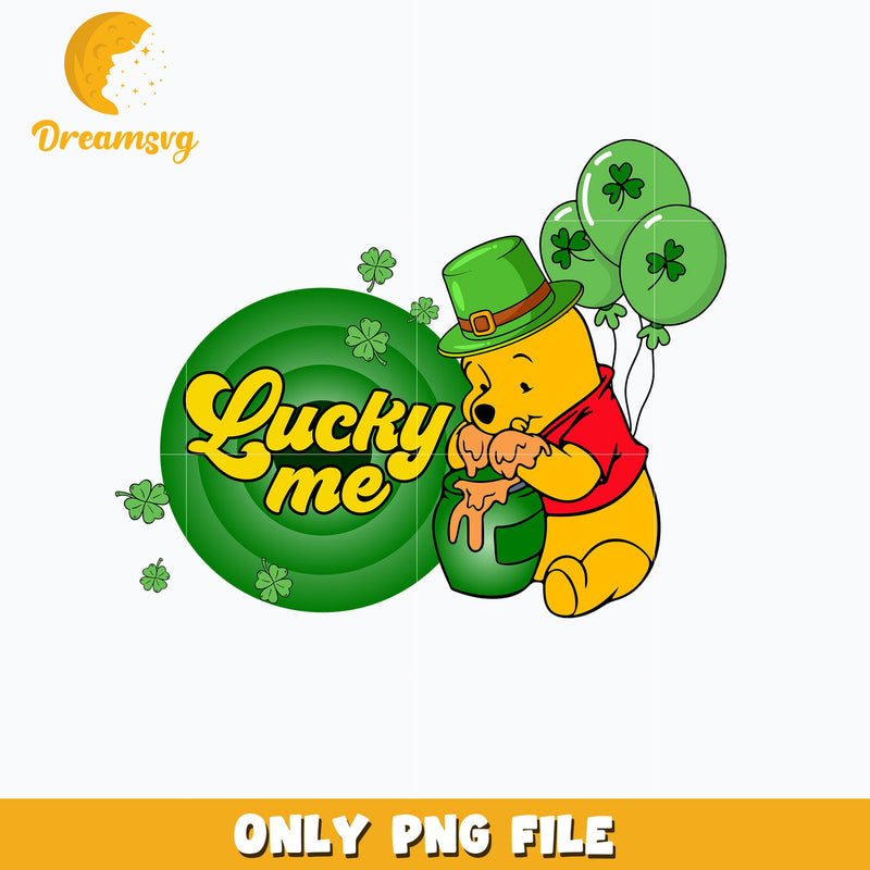 Pooh lucky me st. patrick's day Png