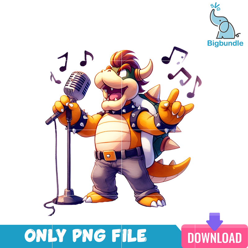 Bowser Singing Birthday Song PNG