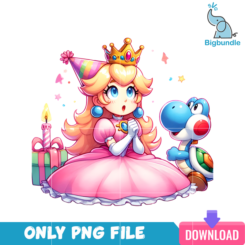 Princess Peach Wishing PNG