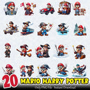 Mario Harry Potter Bundle PNG Instant Download