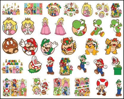 Super Mario PNG Clipart, Printable Mario, Digital Mario, Transparent Images, Digital Download