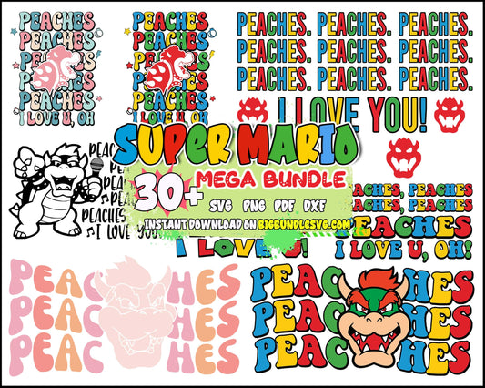 30+ Super Mario svg,png,dxf,eps, Clipart bundle, Files for cricut, Super Mario movie bundle