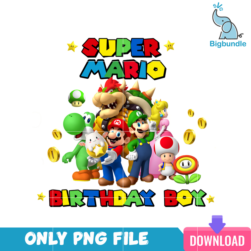 Super Mario Birthday Boy PNG