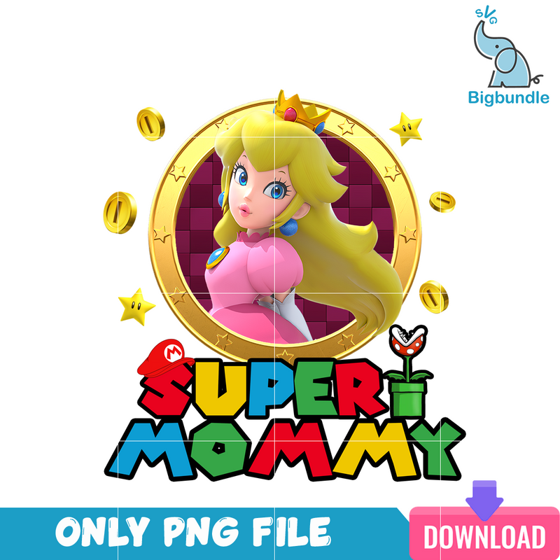 Princess Peach Super Mommy PNG