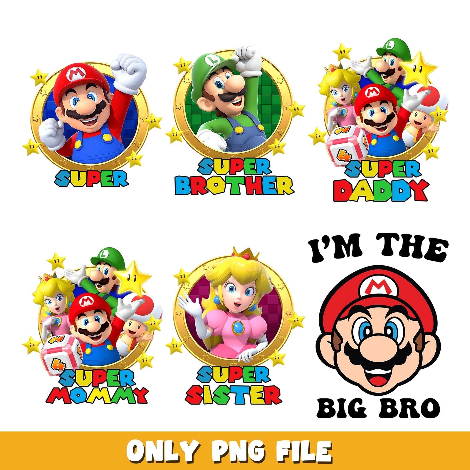 Super Mario cartoon png, Super Mario bundle png, cartoon png