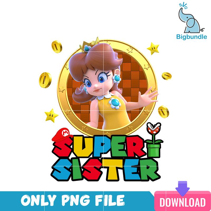 Daisy Princess Super Sister PNG