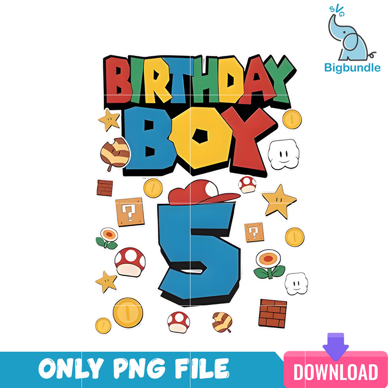 Super Mario Birthday Boy PNG